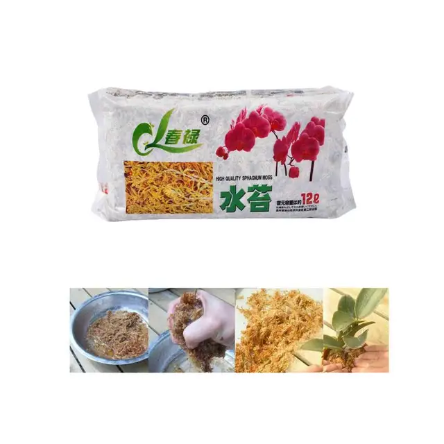 6/12L Sphagnum Moha Mohás Leány Nélküli Tenyésztési Szubsztrát Talaj Az Orchidea Cserepes Keveréke Beltéri Nedvesség Újrapotáló Közepes Táptalaj - Image 2