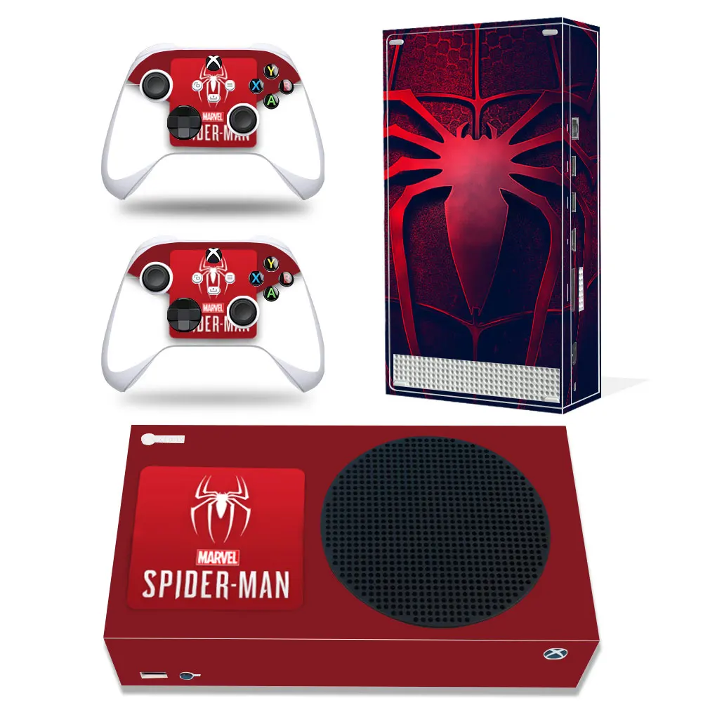 Marvel Iron Man Spiderman Skin Sticker Decal Cover for Xbox Series S Console and 2 Controllers Xbox Series S Skin Sticker Vinyl 