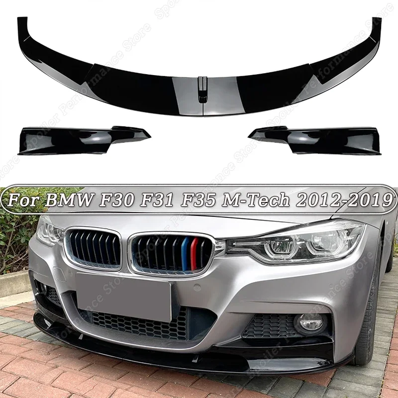 

For BMW F30 F31 F35 M-Tech Car Front Bumper Splitter Lip Diffuser Spoiler 320i 328i 330i 335i 340i 316d 318d M-Sport 2012-2019