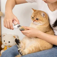Cat LED Nail Clipper with Safety Guard Pet Nail Trimmer Dog Nail Grinder Puppy Kitten Nail Scissors