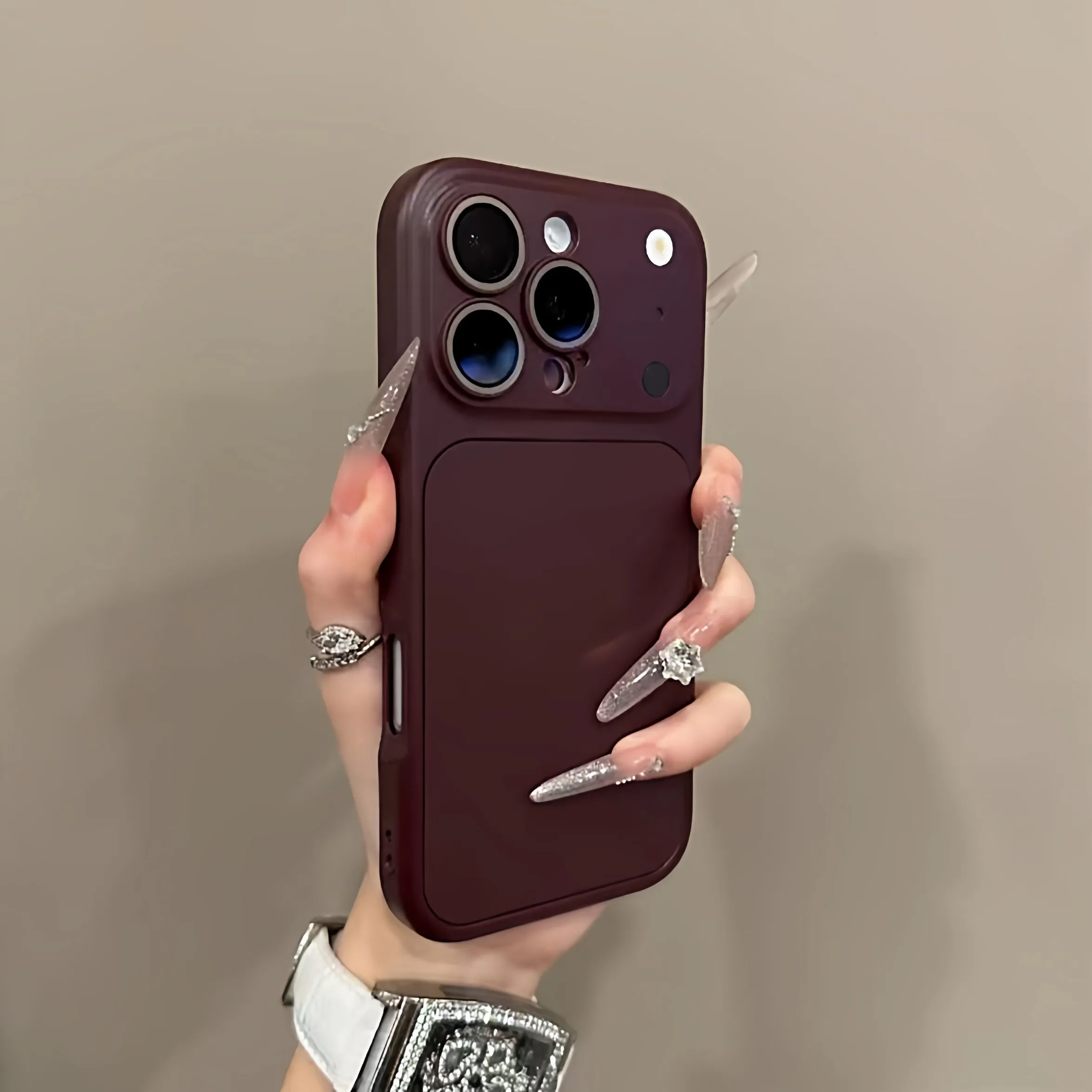 2-in-1 Shockproof Matte Case with Glass Lens Protection and Quick-Change Cover