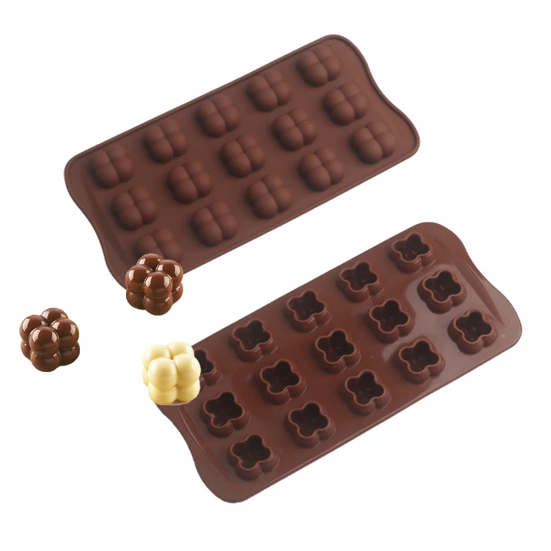 SHENHONG Cube Olive and Heart Design Chocolate Molds 15 Cavity Silicone  Candy Mould Dessert Bakeware Sweety Baking Tools - AliExpress