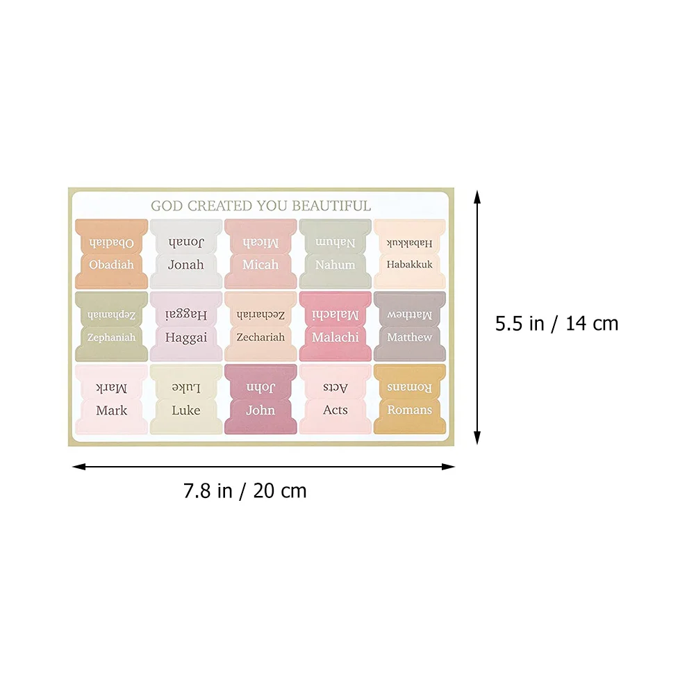 5 Sheets Bible Tabs Large Print Laminated Bible Tabs Easy Read Bible Book Tabs Study Bible Index Tabs Old New Testament