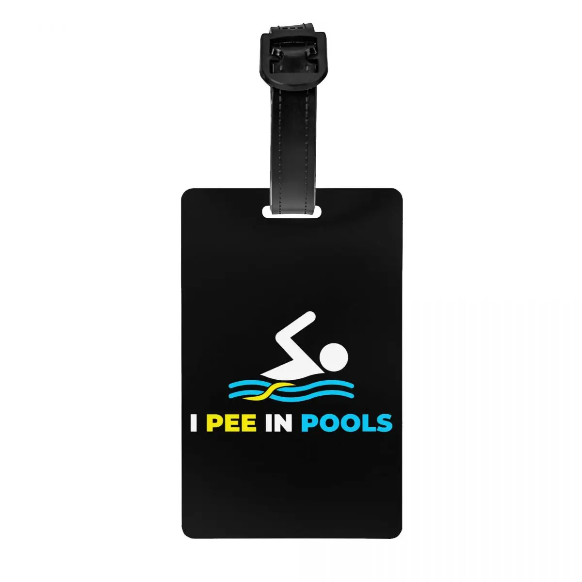 

Funny Swimming I Pee In Pools Luggage Tag for Suitcases Funny Baggage Tags Privacy Cover ID Label