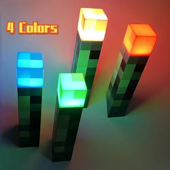 브라운 스톤 토치 라이트 LED 라이트, USB 충전식 야간 조명, 방 홈 장식 테이블 램프, 어린이 선물 침대 옆 램프, 11.5 인치