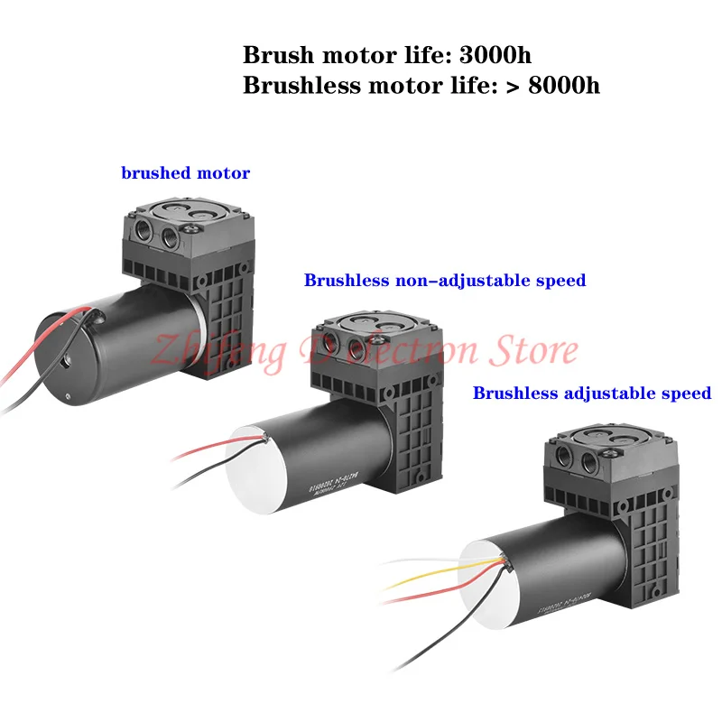 

Micro vacuum pump, 12V 24V oil-free high negative pressure pump, electric small suction sampling brushless pump