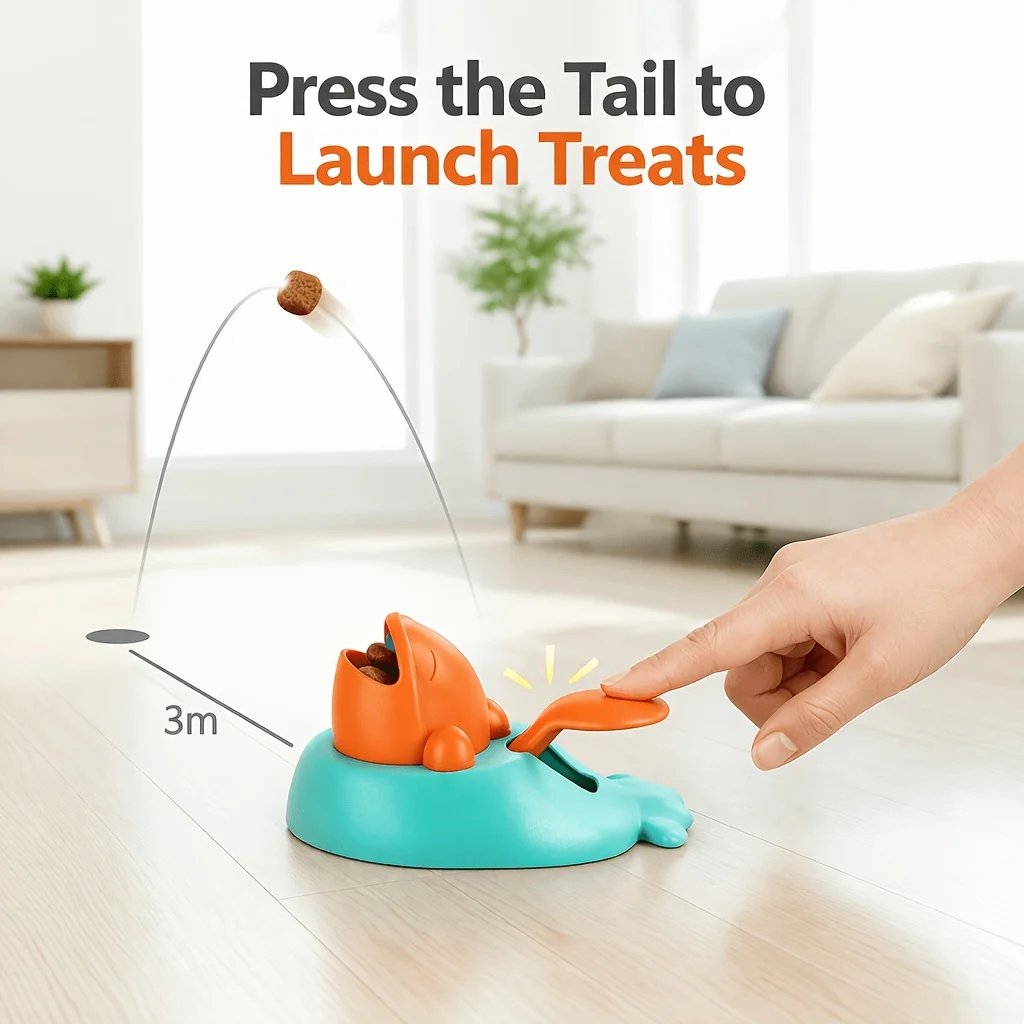 Interactive Treat-Dispensing Dog Toy for Indoor Fun and Training Puzzles