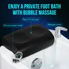 Pedicure Chair Basin Spa Salon with Massage Bubble for Foot Spa Tub With Big Footrest for Resin Acrylic 7 Colors Lighting 5