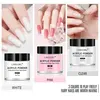 Acrylic Powder French Manicure Dust Professional White Clear Pink Crystal Polymer Builder Nails Extension Gel Kit Nail Set 4