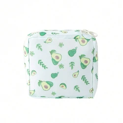 Portable Boho Vibes Waterproof Sanitary Pads Storage Pouch - Large Capacity Minimalist Design (1Pc Green)