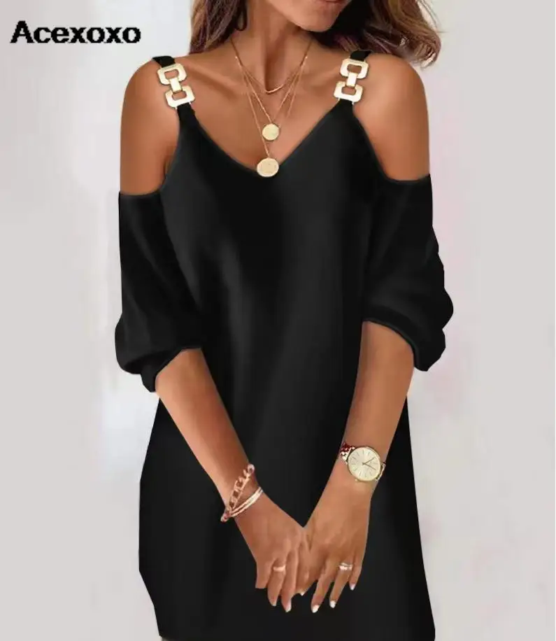 

In Europe and the United States 2023 new casual v leader women's dress