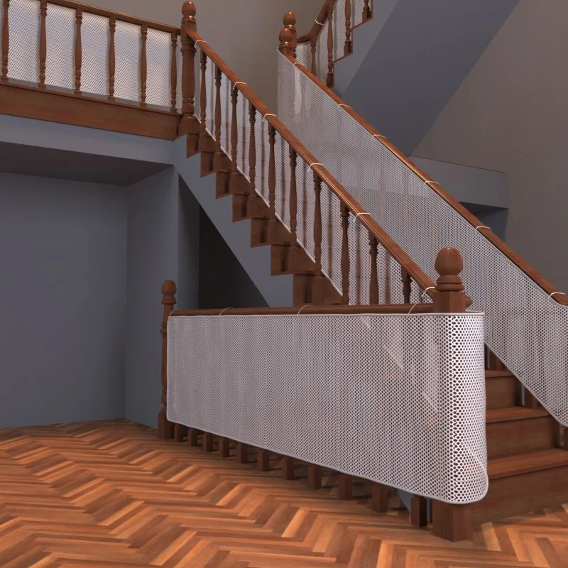 Title 4, 2/3M Thick Stair Protection Net Safety Rope Net...