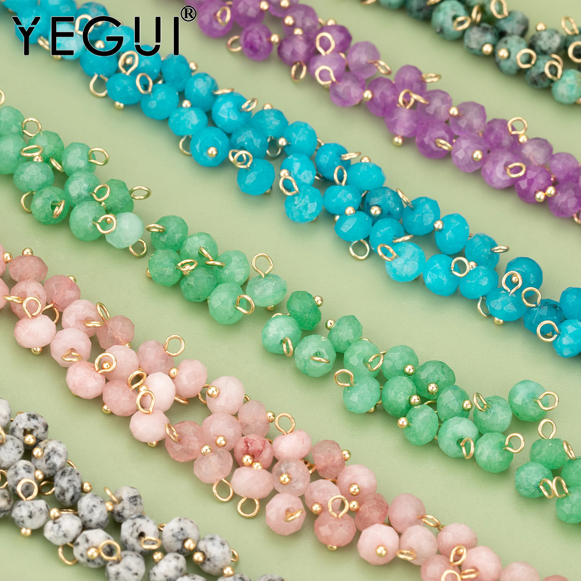 

YEGUI ME98,jewelry accessories,18k gold plated,copper,natural stone,hand made,charms,jewelry making,diy pendants,50pcs/lot