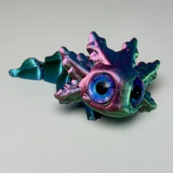 3D Printed Movable Salamander Figures - Fun Animal Toys with Big Eyes (J)