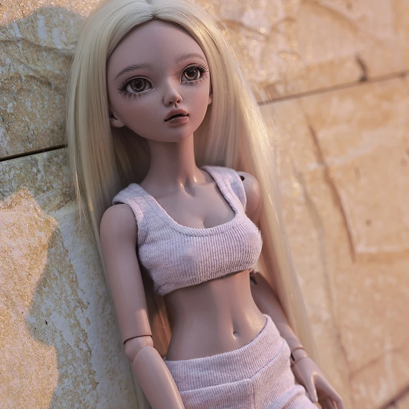 BJD Doll 1/4 Chloe Open Waist Sportswear Girl tan skin Full Set K