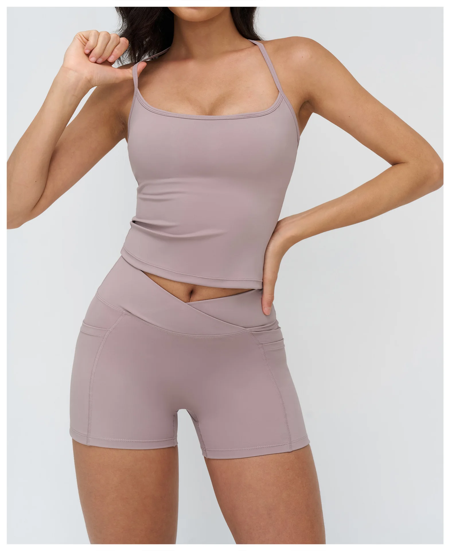 Débardeur Yoga Push-Up Col Carré