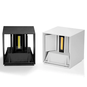 LED 야외 방수 벽 조명, 6W/12W, IP65, 베란다 정원 벽 램프 및 실내 침실 거실 장식 조명 램프