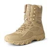 New Men High Quality Brand Leather Boots Tactical Desert Combat Boots Men's Outdoor Hiking Shoes Work Safty Ankle Boots