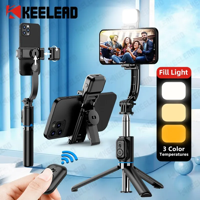 Selfie Stick Tripod Selfie Stick Cell Phone Selfie Stick Smartphone Selfie Stick Vlogging Kit KEELEAD Selfie Stick 1070mm with Fill Light Wireless Bluetooth Detachable Phone Holder for Smartphone Huawei Xiaomi iPhone