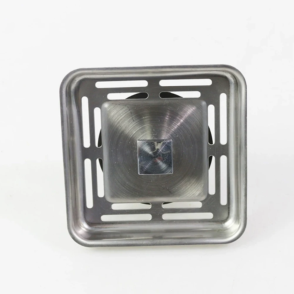 1pcs 79mm Square Stainless Steel Kitchen Sink Strainer Drainer Filtration Post Stopper Waste Kitchen Bathroom Supply