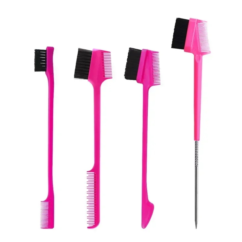 thumbnail image 4 of Cepillo de cejas de doble cara 3 en 1, cepillo de control de bordes para peluquería de bebés, cepillos, herramientas de belleza, cepillos para teñir el cabello, 4 of 6
