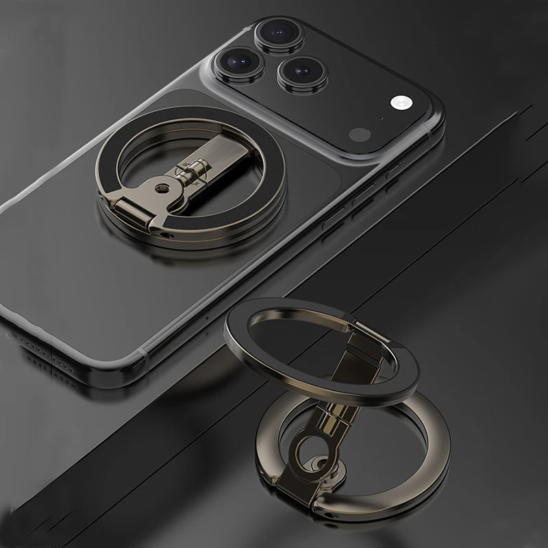 Magnetic Multifunctional Foldable Metal Phone Holder - Double-Sided and Universal Compatibility
