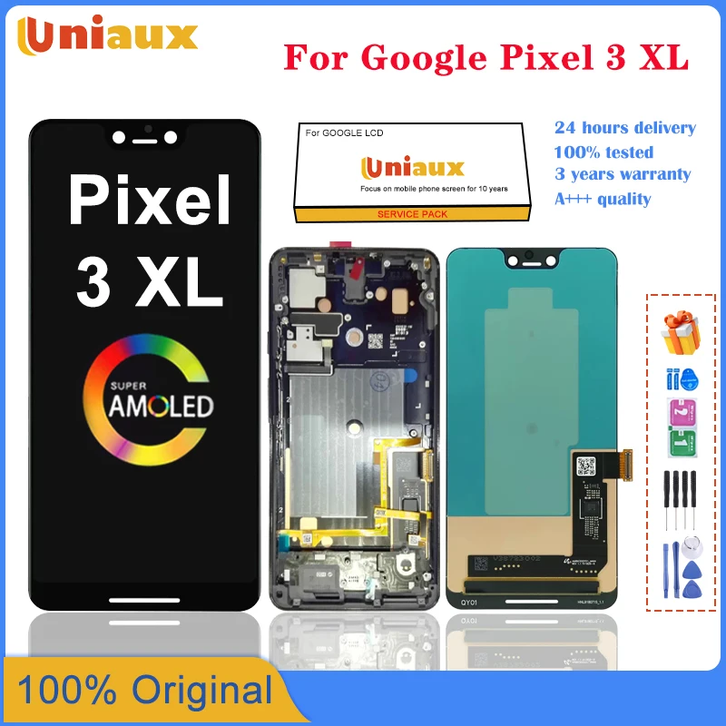 Original Amoled Screen For Google Pixel 3XL LCD Display Touch Digitizer Screen For Google Pixel 3 XL LCD Screen Replacement