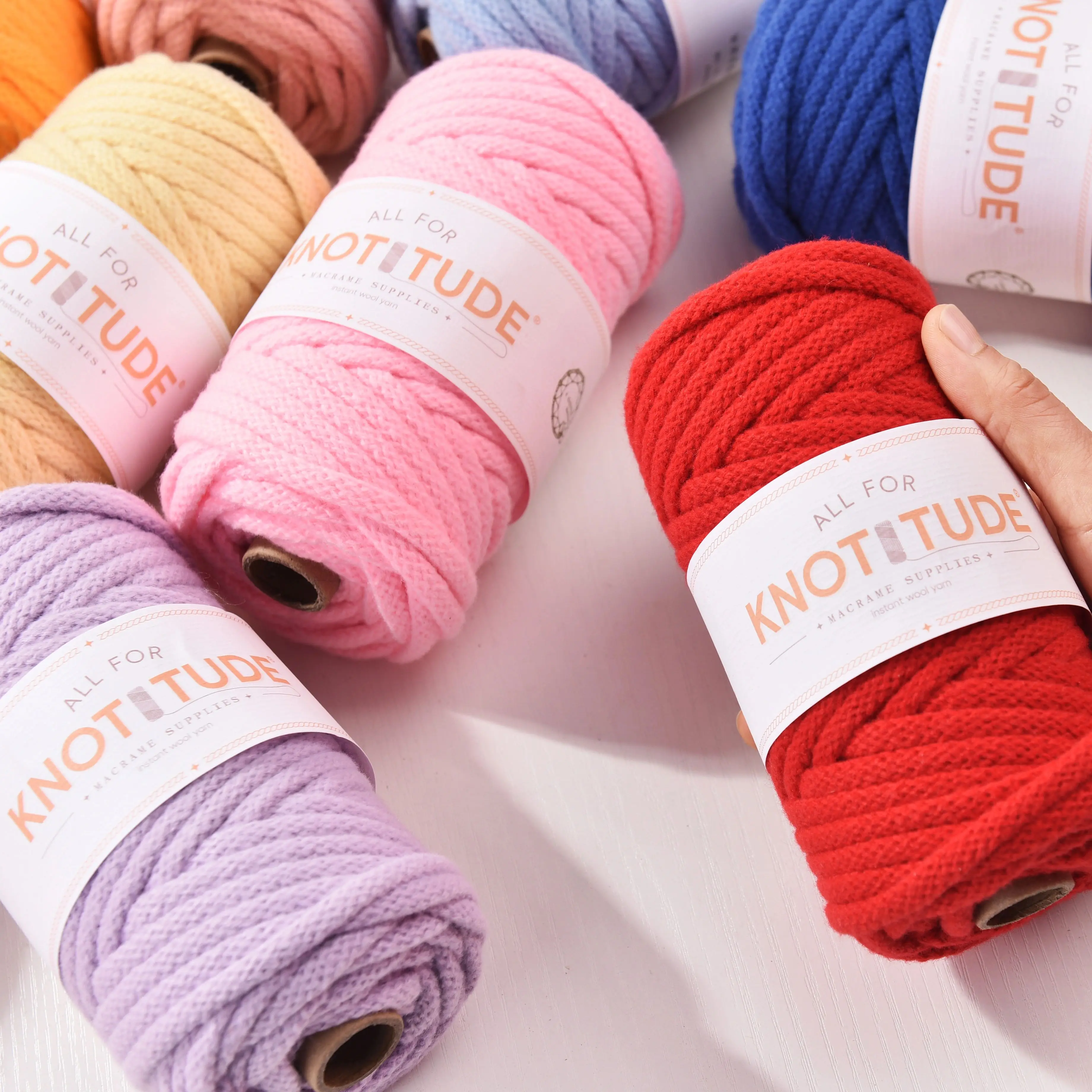 6MM Wool Braided Cord Chunky cord Thick Macrame Cord for Bag making and DIY Handmade Accessory 4