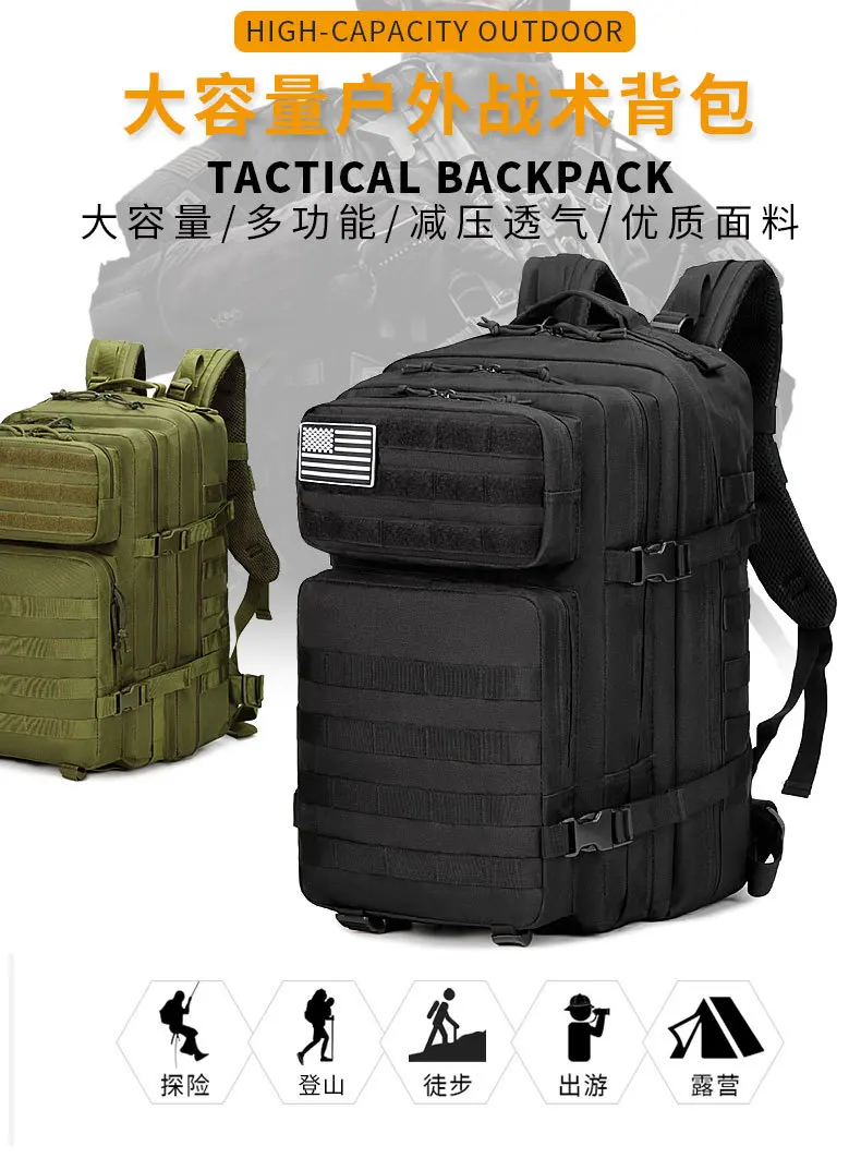 55L Crossfit Backpack Men Military Waterproof Tactical Backpacks Army  Backpak Outdoor Camping Hiking Hunting Travel Backpacks