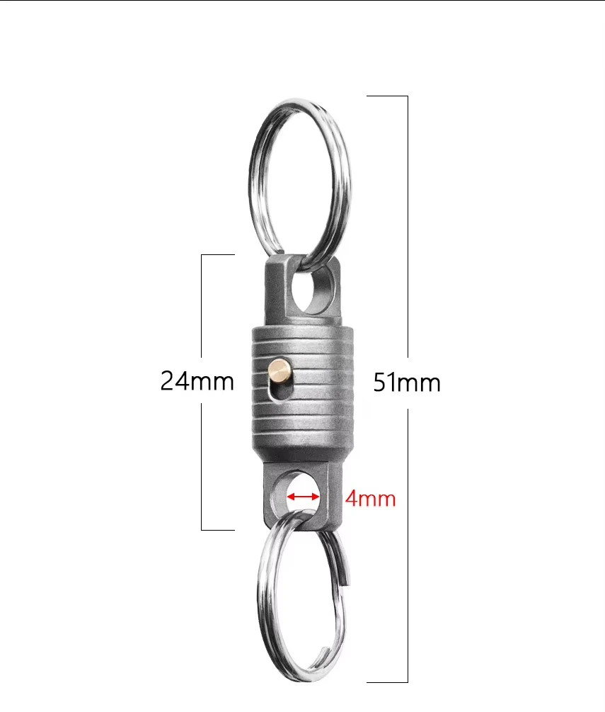 Titan-Schlüsselanhänger, stilvoller Schnellverschluss-Schlüsselanhänger, robuster Schlüsselanhänger, Premium-EDC-Schlüsselhalter für Outdoor-Aktivitäten, Edc-Reisen – Detail 1