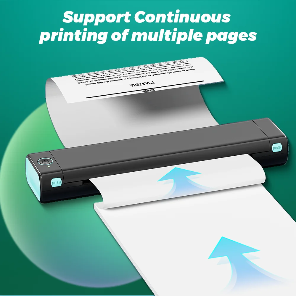 Phomemo-サーマルプリンター用紙、速乾性、連続、suab