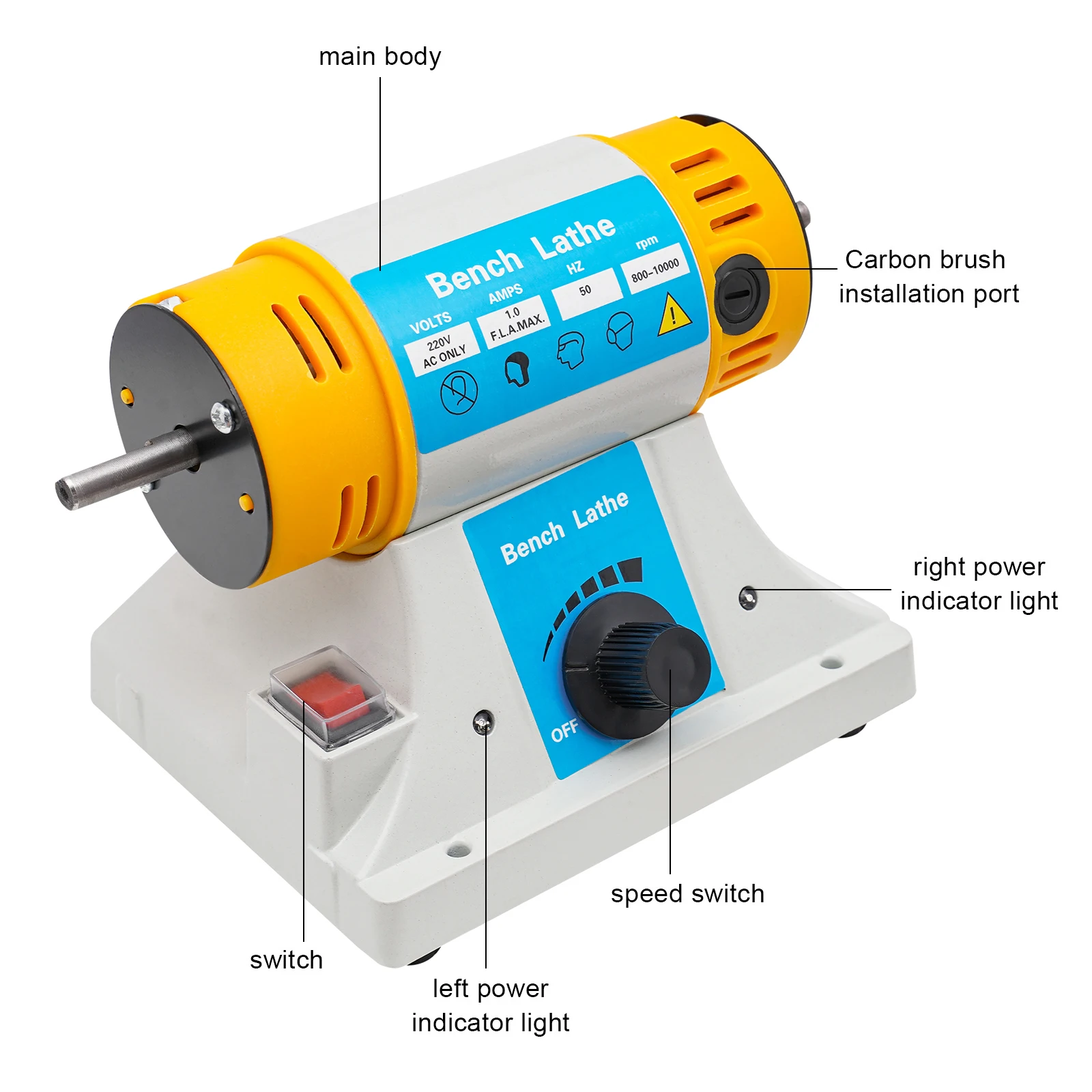 220V Multifunktions-Tischpoliermaschine, Tisch-Pufferpoliergerät, Schmuckpolierer – Detail 10