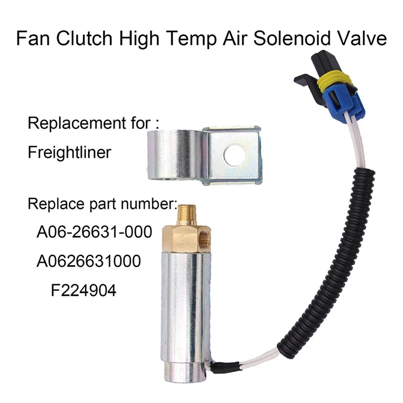 5X Fan Clutch High Temp Air Solenoid Valve A06-26631-000 F224904 5020-1 85020-1 For Freightliner