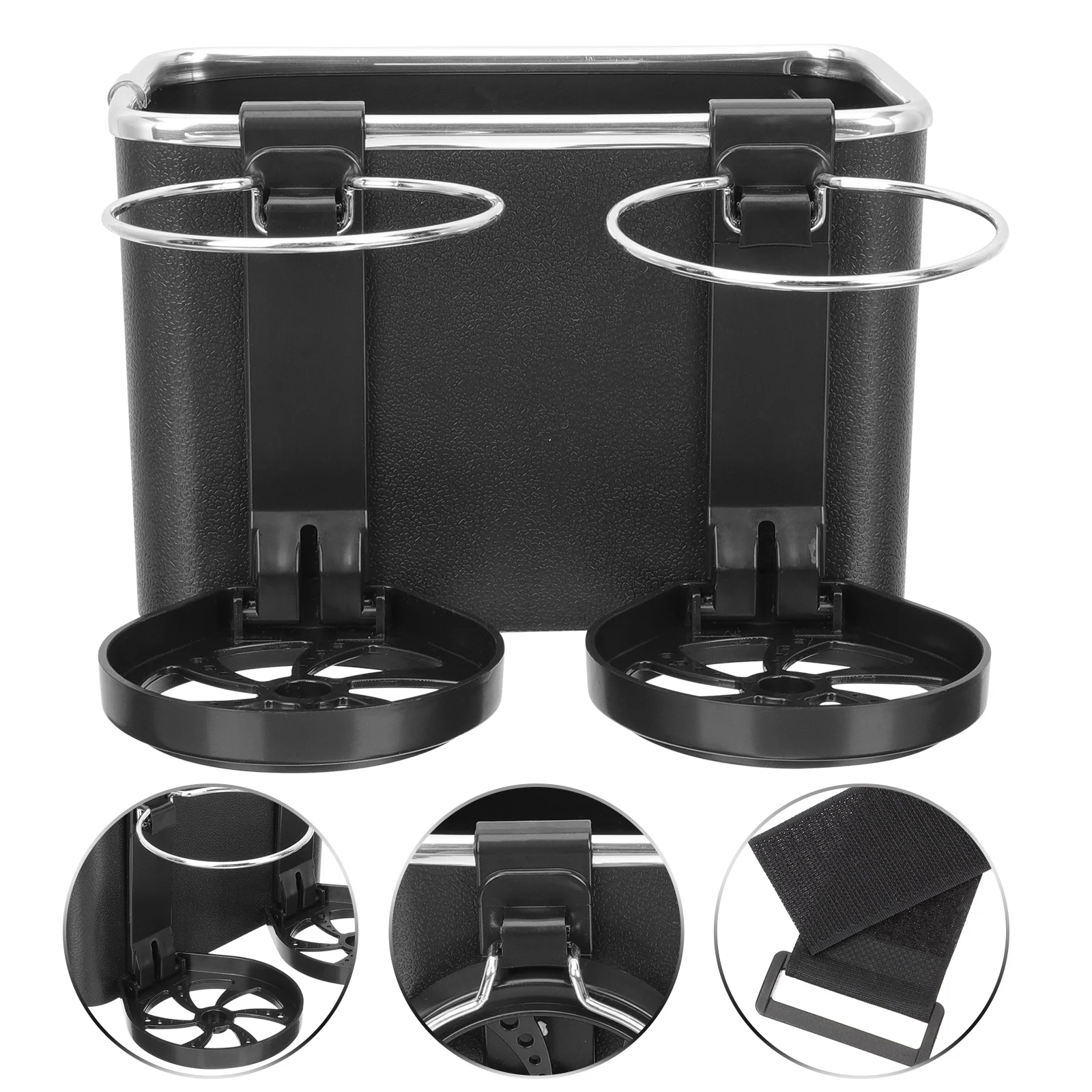 

Car Storage Box Vehicle-mounted Tissue Water Cup Holder Organizer Stainless Steel for