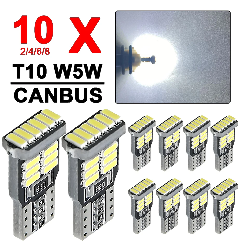 Pack De 30 Bombillas LED T10 Canbus Blanco 6000K: Matrícula, Posición O Cortesía Para Tu Coche