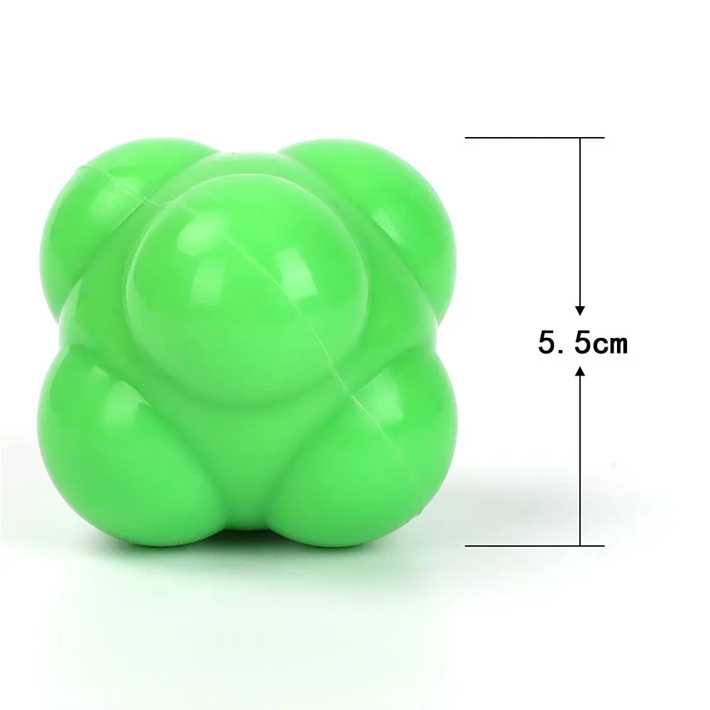 Hexagonal Reaction Ball Speed Agility Training Silicone Ball Coordination Reflex Sports Fitness Training for Child Adult