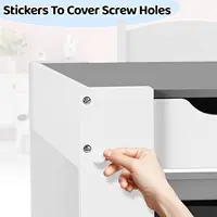 Kids Table and Chair Set, 4 in 1 Wooden Children Activity Table w/Storage, Reversible Deskboard, Blackboard, Detachable Tabletop 3