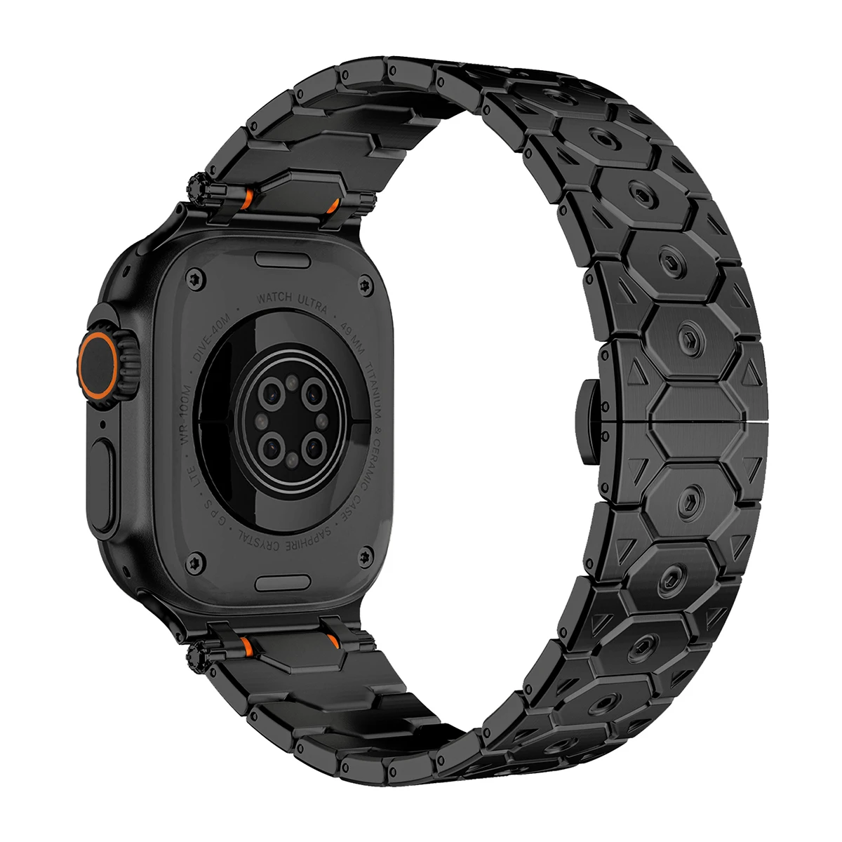 Elegant Titanium Finish Stainless Steel Strap