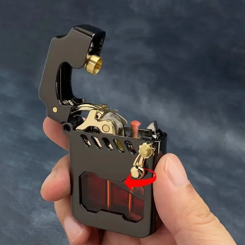 2025 New Zorro Kerosene Lighter Cyber Mecha Transparent Bin Rocker Cool Classic Torrens Tide Men Lighters Wholesale 2