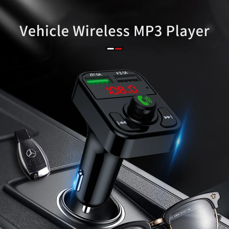 

Car Wireless Bluetooth 5.0 FM Radio Transmitter USB MP3 Radio Charger Adapter FM Transmitter Car MP3 Player Flash Drive Plug Car