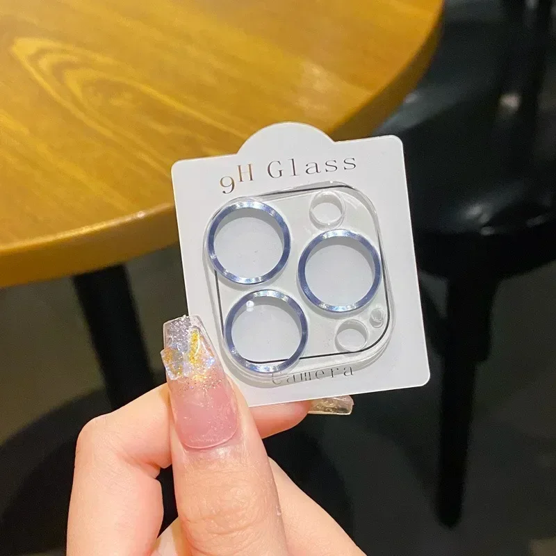 Premium Camera Lens Protector with Metal Ring and Tempered Glass - Full Coverage Lens Shield