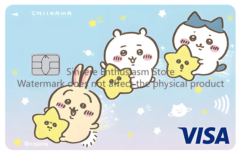 Cartoon Kawaii Chiikawas Credit Card Skin Stickers Cute Matte Sticker for VISA JCB Mastercard and Other IC Card Decorative - Image 20