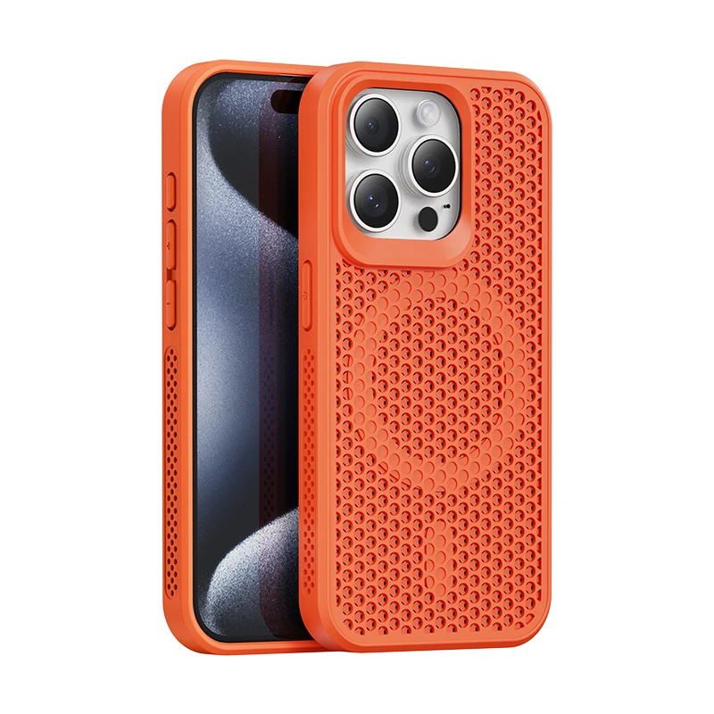 Honeycomb Heat Dissipation Magnetic Phone Case - Shockproof Bumper with TPU + PC Protection