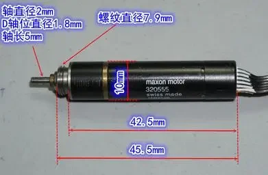 

Швейцарский оригинальный разборный микропланетарный редуктор Maxon RE10 micro DC серводвигатель с датчиком Холла 320555 Соотношение 4:1
