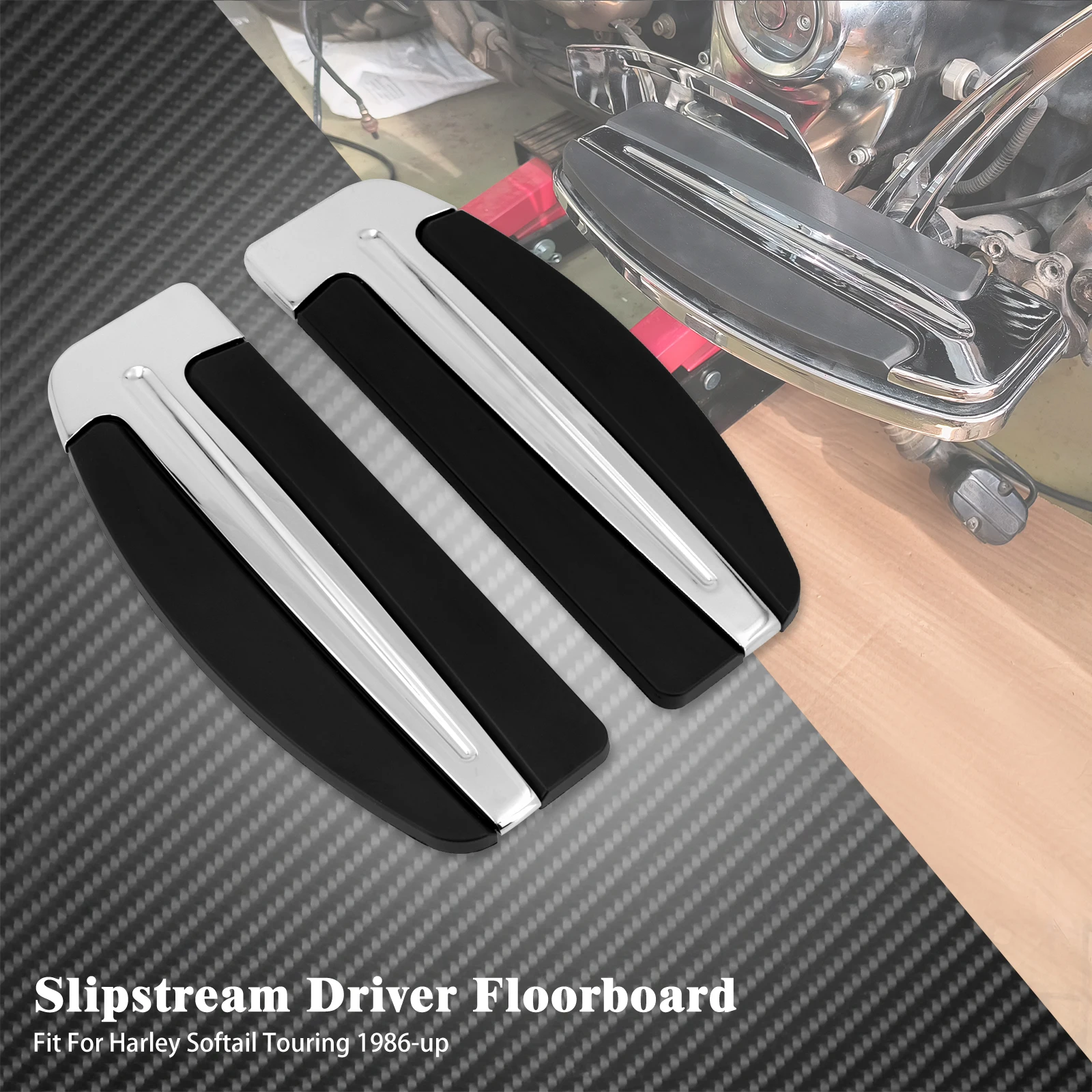 HDBUBALUS Pedane Universali per Moto 10Mm Slipstream