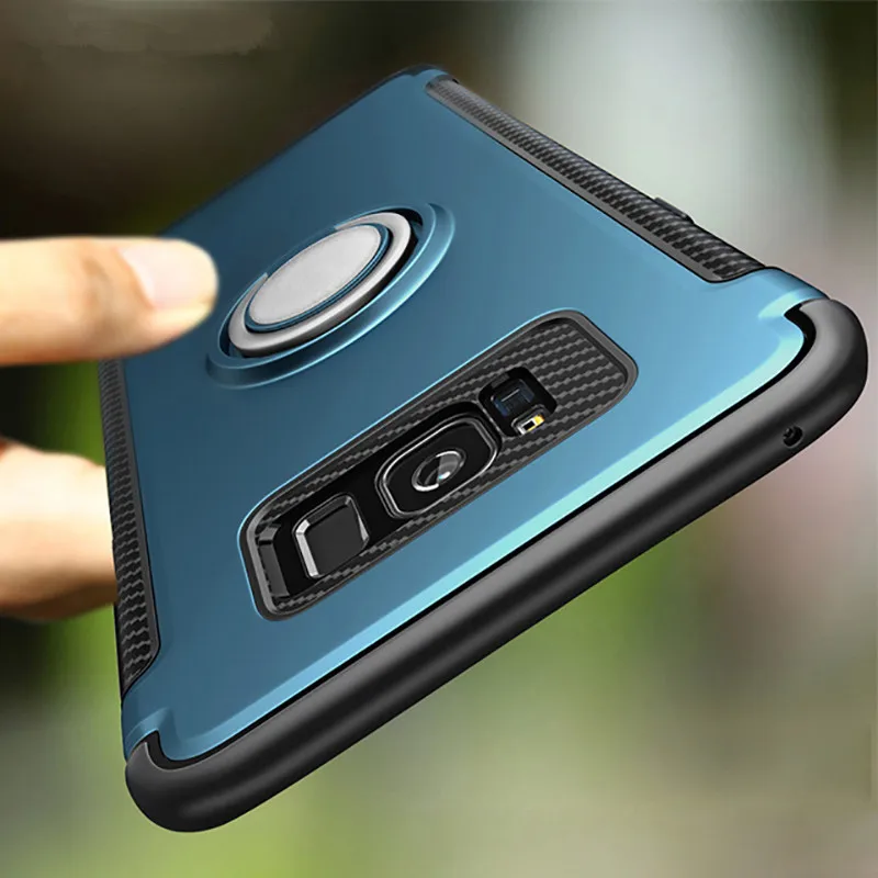 

Роскошный бронированный чехол для Samsung J3, J5, J7 2016, 2017, S8, S9 Plus, противоударный чехол с кольцом-подставкой для iPhone X, XR, XS Max, 6, 7, 8 Plus