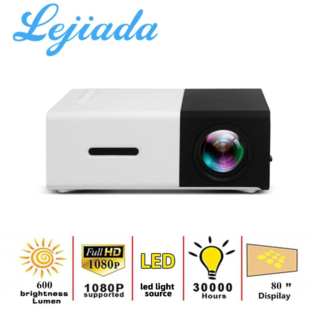 LEJIADA YG300 Pro LED Mini Protable 800 Lumens Support 1080P Full HD Playback HDMI Compatible