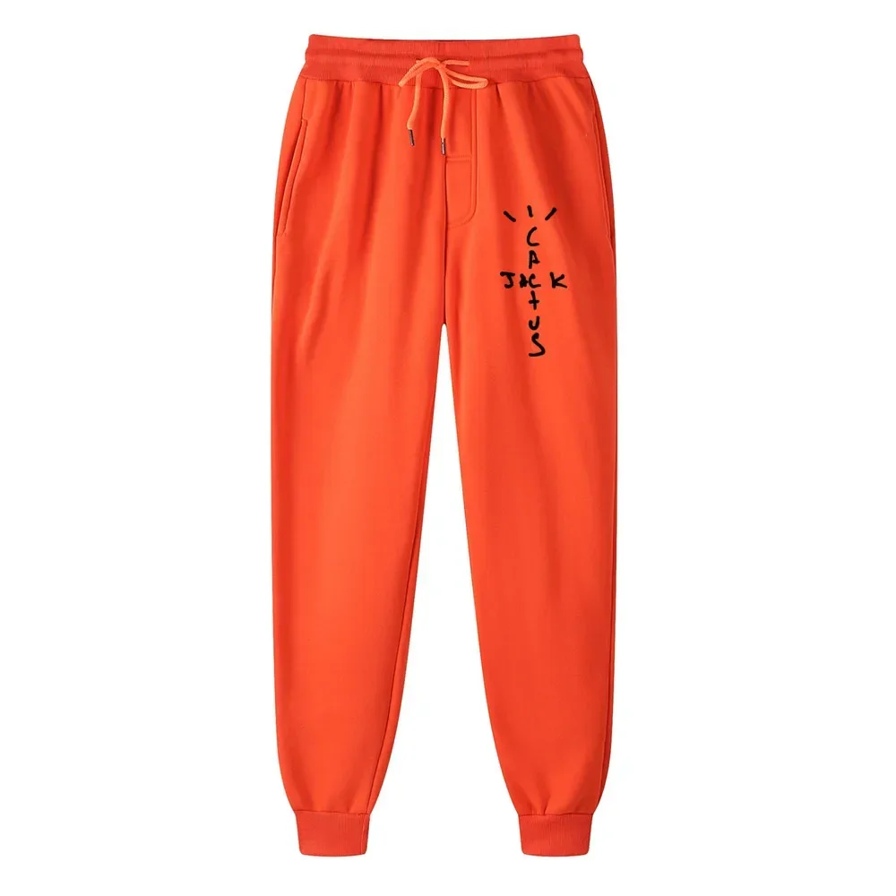 New Hot-selling Fleece Trousers  Jack Cactus Letter Printing Men Ladies Men's Jogging Pants Hip-hop Street Pants