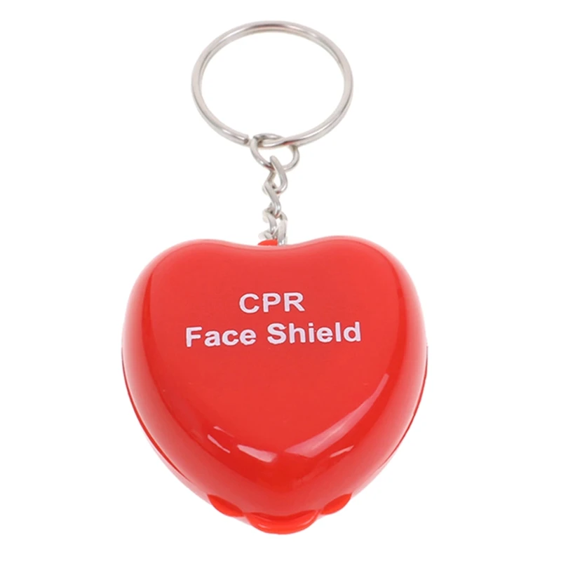 CPR Face Shield Mask Keychain Keying Emergency CPR Face Pocket Mask for First Aid Training Outdoor Travel R66E