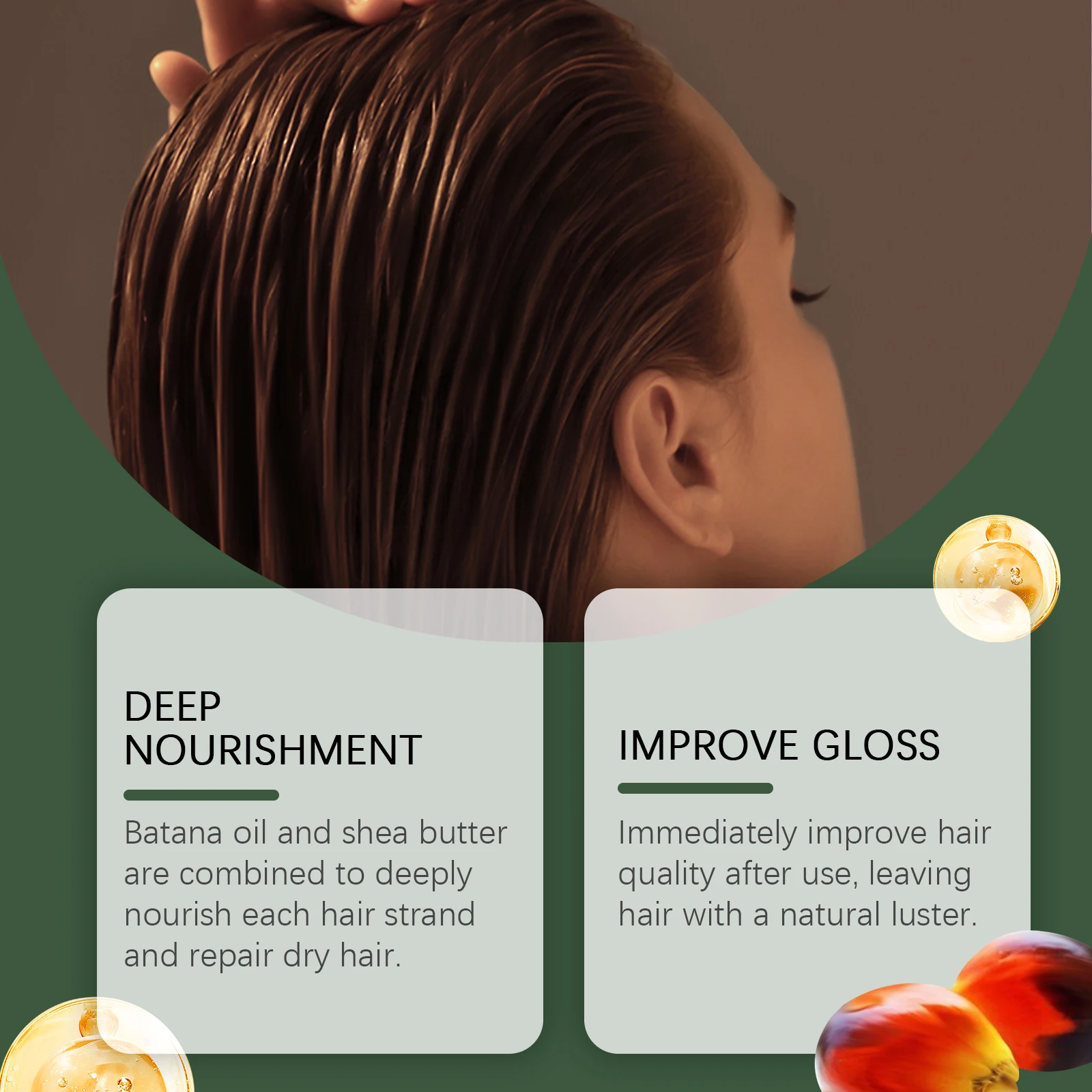 Batana Oil Hair Conditioner Strengthening Nourishing Improve Dryness Damaged Split Ends Glossy Smoothing Hair Growth Conditioner